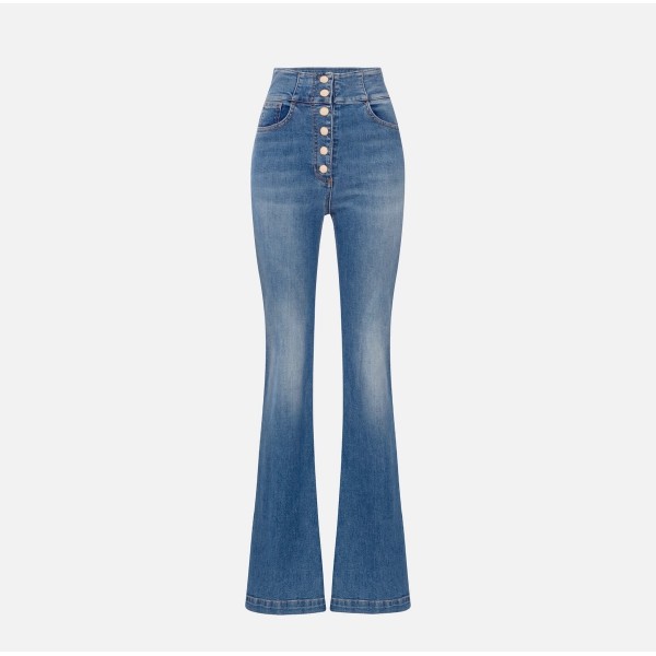 JEANS PALAZZO CON ABBOTTONATU